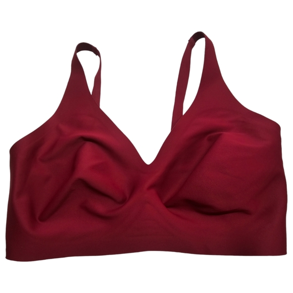 Knix Revolution V-Neck Bra in color red velvet size Medium++ No padding inserts - Picture 8 of 9